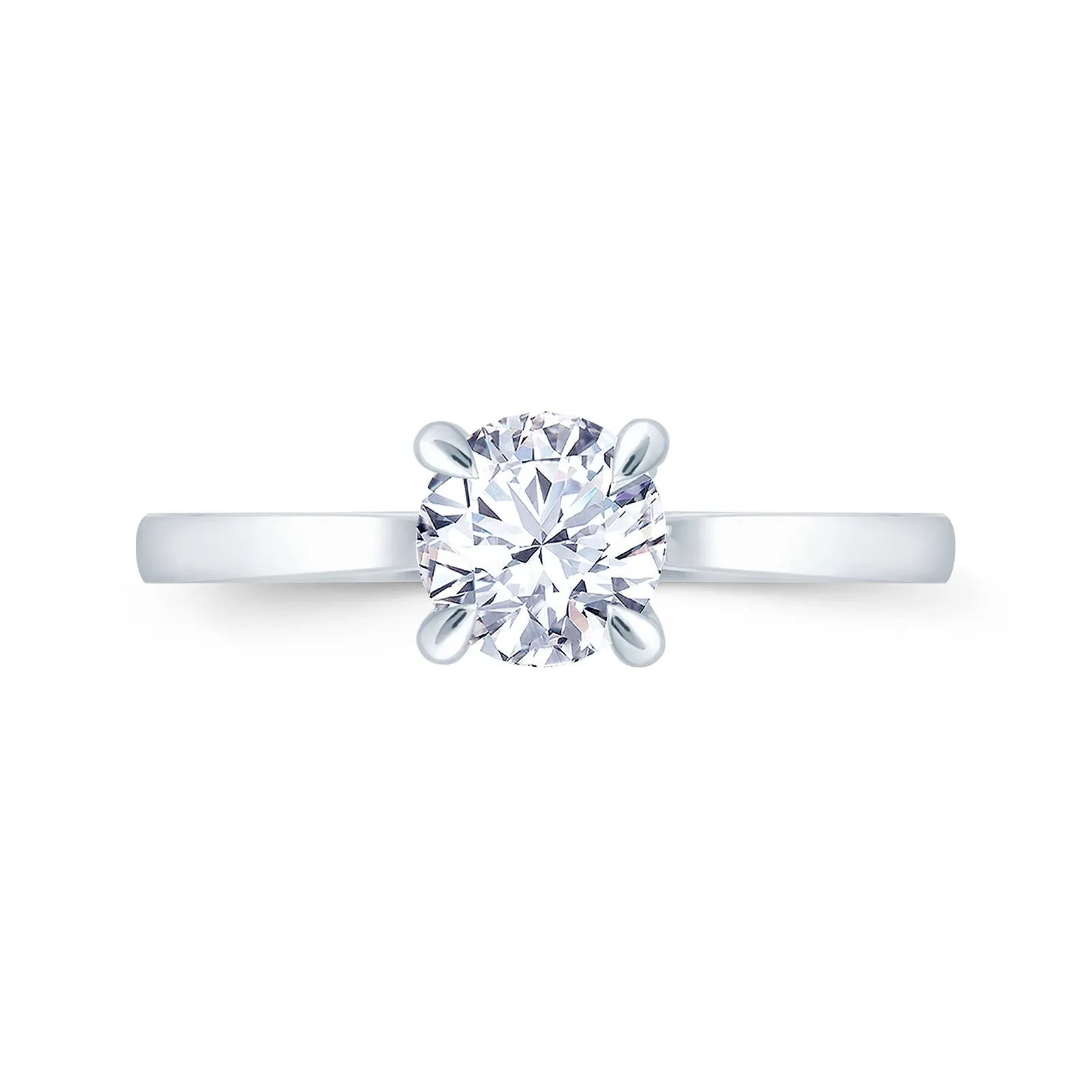 18ct White Gold 0.5ct Round Brilliant Diamond Ring
