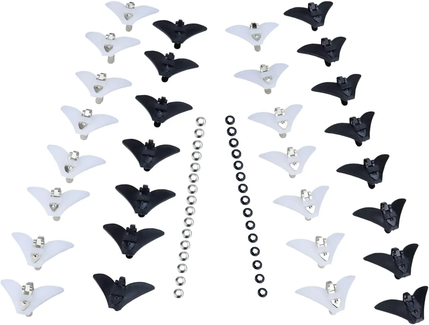 30 pack Bow Tie Clips for Regular Ties Necktie Fixed Collar Clips Bowtie Hardware Fastener