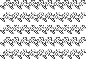 50 PCS Bow Tie Hardware Clip, Metal Bow Tie Adjustable Bow Tie Hardware Cravat Clip Hook Fastener for Necktie Strap Bow Tie DIY, Black