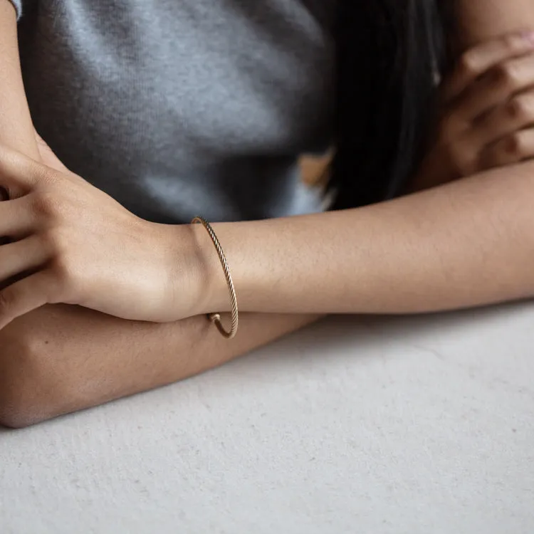 Twisted Ampthill Bangle Bracelet with Elegant Design
