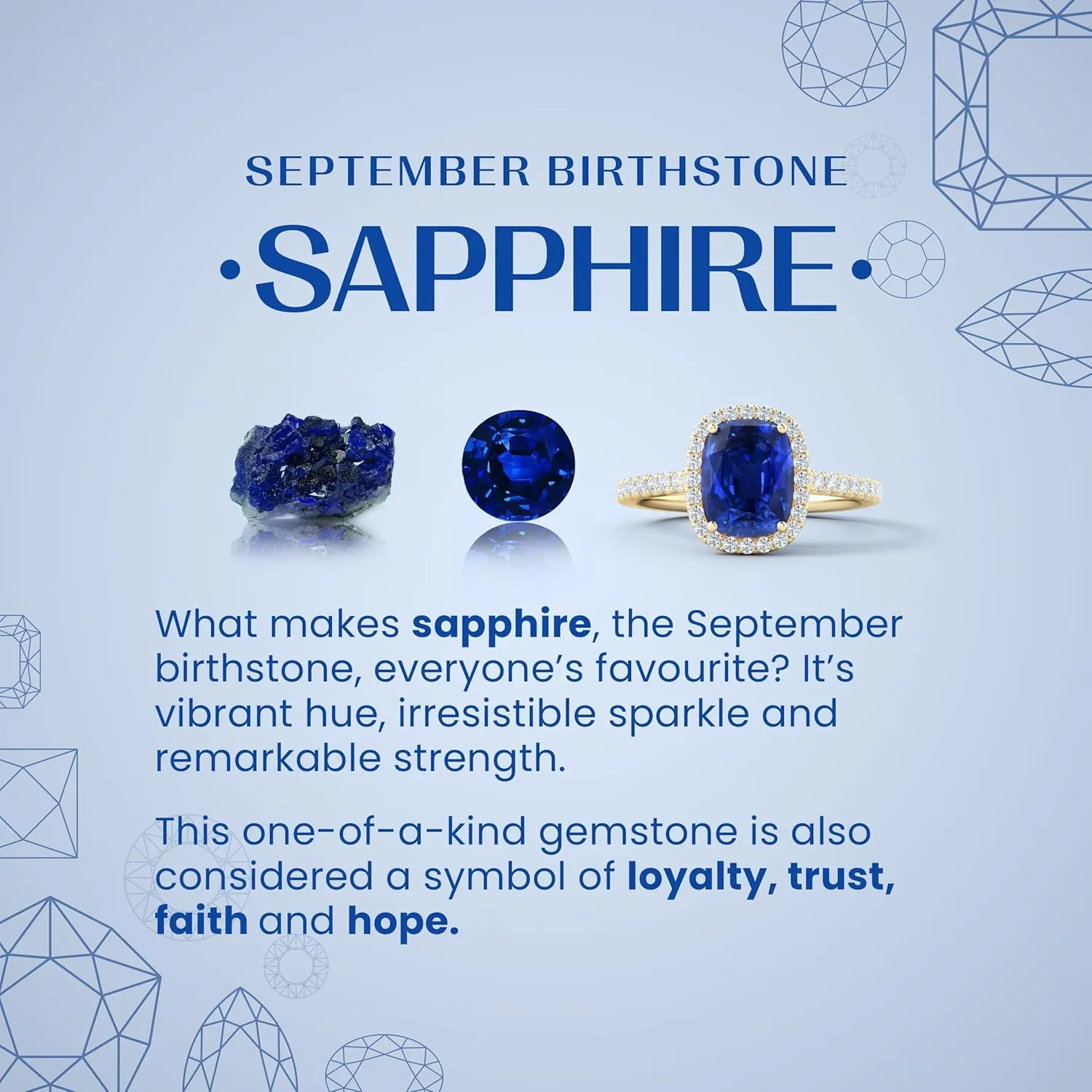 Angara Lab Grown Round Blue Sapphire Halo Split Shank Engagement Ring in 14K Solid Gold/Platinum | September Birthstone, Birthday, Anniversary, Wedding Jewelry Gift for Women