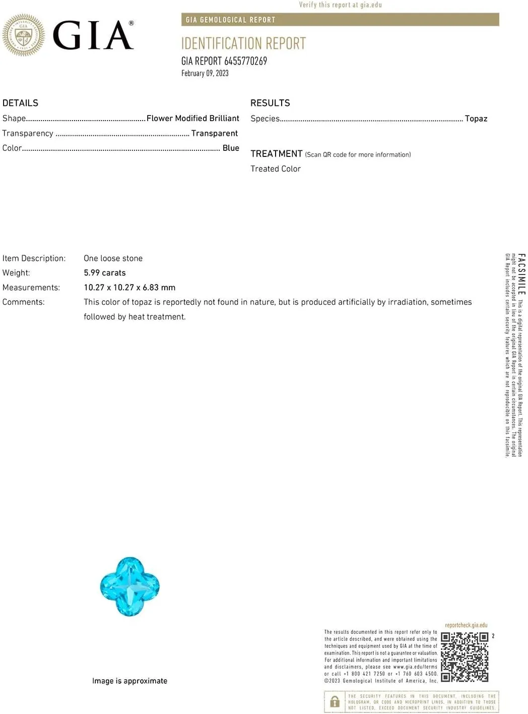 Angara Natural GIA Certified Clover-Shaped 5.99 ct Swiss Blue Topaz Halo Engagement Ring in 14K Solid Gold/Platinum for Women | November Birthstone Jewelry for Women