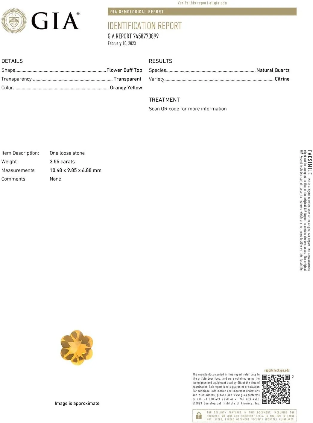 Angara Natural GIA Certified Six-Petal 3.55 ct Citrine Flower Triple Shank Cocktail Ring in 14K Solid Gold/Platinum for Women | November Birthstone Jewelry for Women