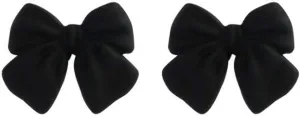 Artist Bow Tie Ribbon Stud Earrings for Women Red Black Daily Bow Earring Jewelry