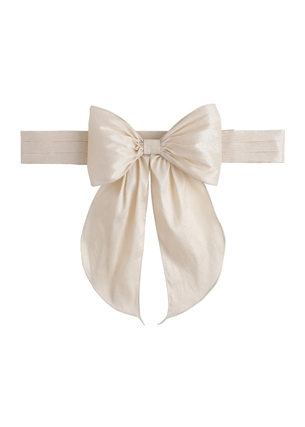 Elegant Champagne Bow Sash - Ideal for Formal Events