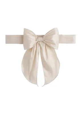Elegant Champagne Bow Sash - Ideal for Formal Events