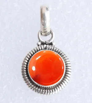 Carnelian Stone 925 Sterling Silver Pendant Necklace For Women Girls Gift, Natural Gemstone Pendant Necklace, Solitaire Pendant, Handmae Pendant
