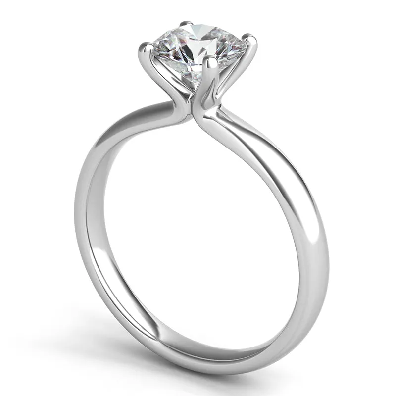 Classic Rounded 4-Prong Solitaire Engagement Ring