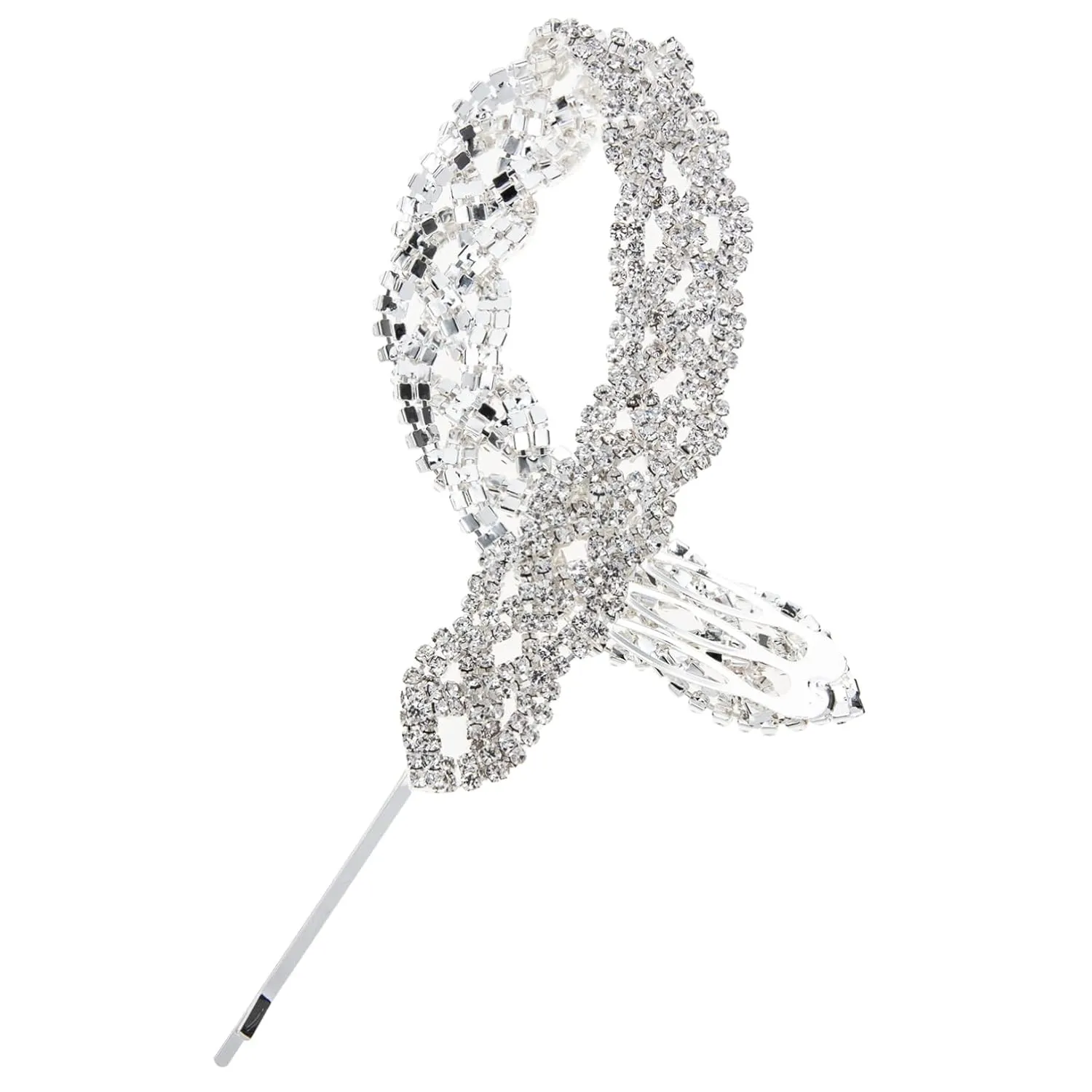 Didiseaon Fashionable Rhinestone Hairpin Crystal Braid Headband Women's Headband for Daily or Special Occasions
