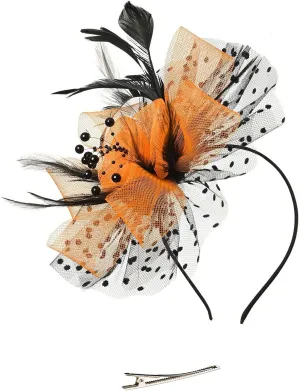 Fascinator Hats for Women Tea Parties Hats Fascinators Kentucky Hat Wedding Carnival Feathers Headband