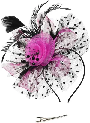 Fascinator Hats for Women Tea Parties Hats Fascinators Kentucky Hat Wedding Carnival Feathers Headband