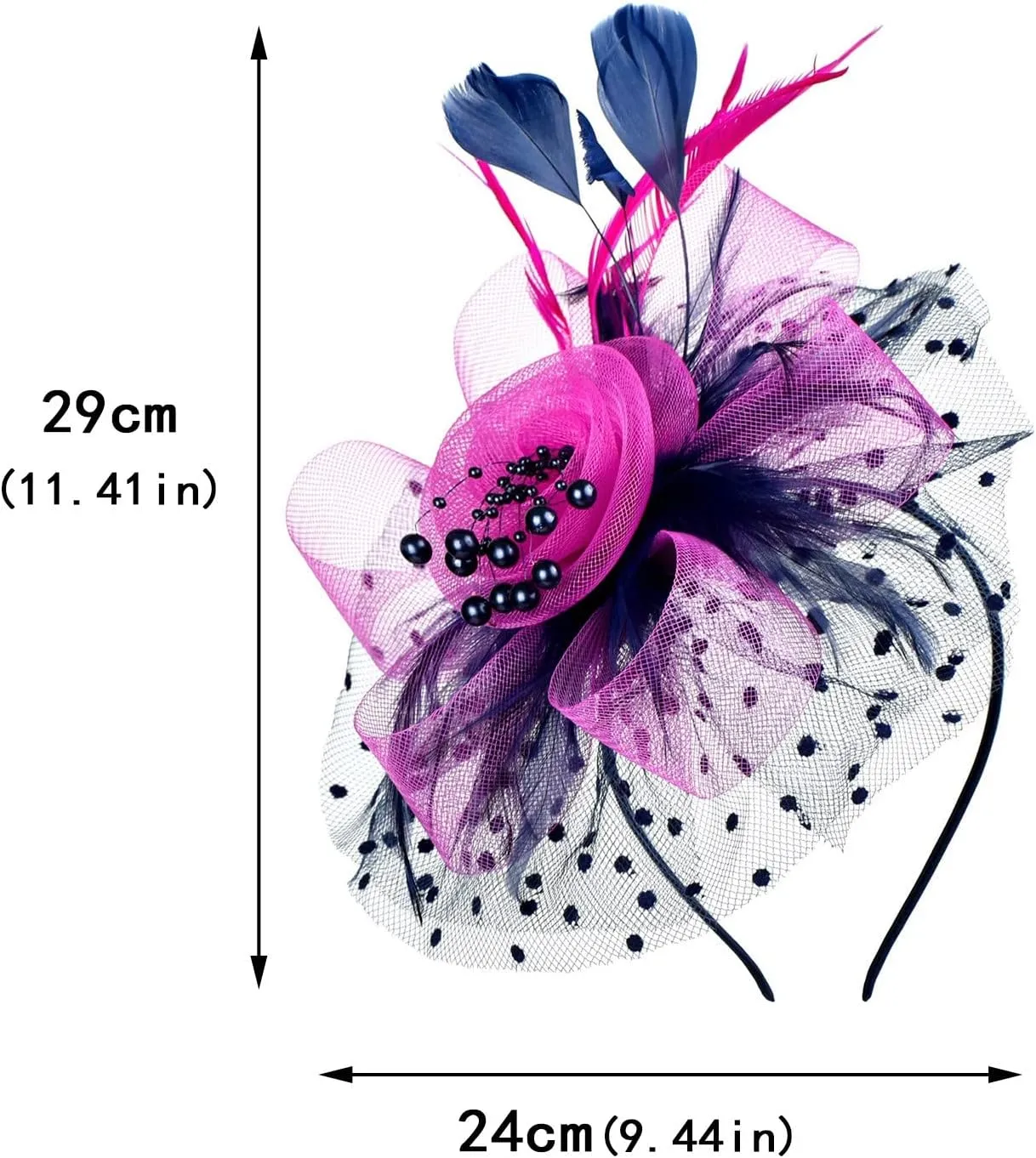 Fascinator Hats for Women Tea Parties Hats Fascinators Kentucky Hat Wedding Carnival Feathers Headband