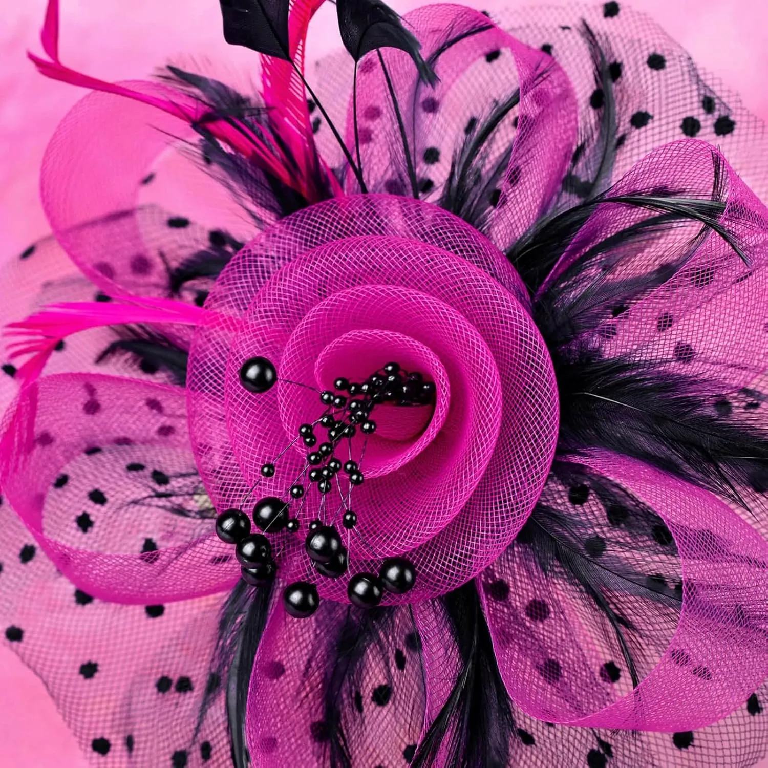 Fascinator Hats for Women Tea Parties Hats Fascinators Kentucky Hat Wedding Carnival Feathers Headband