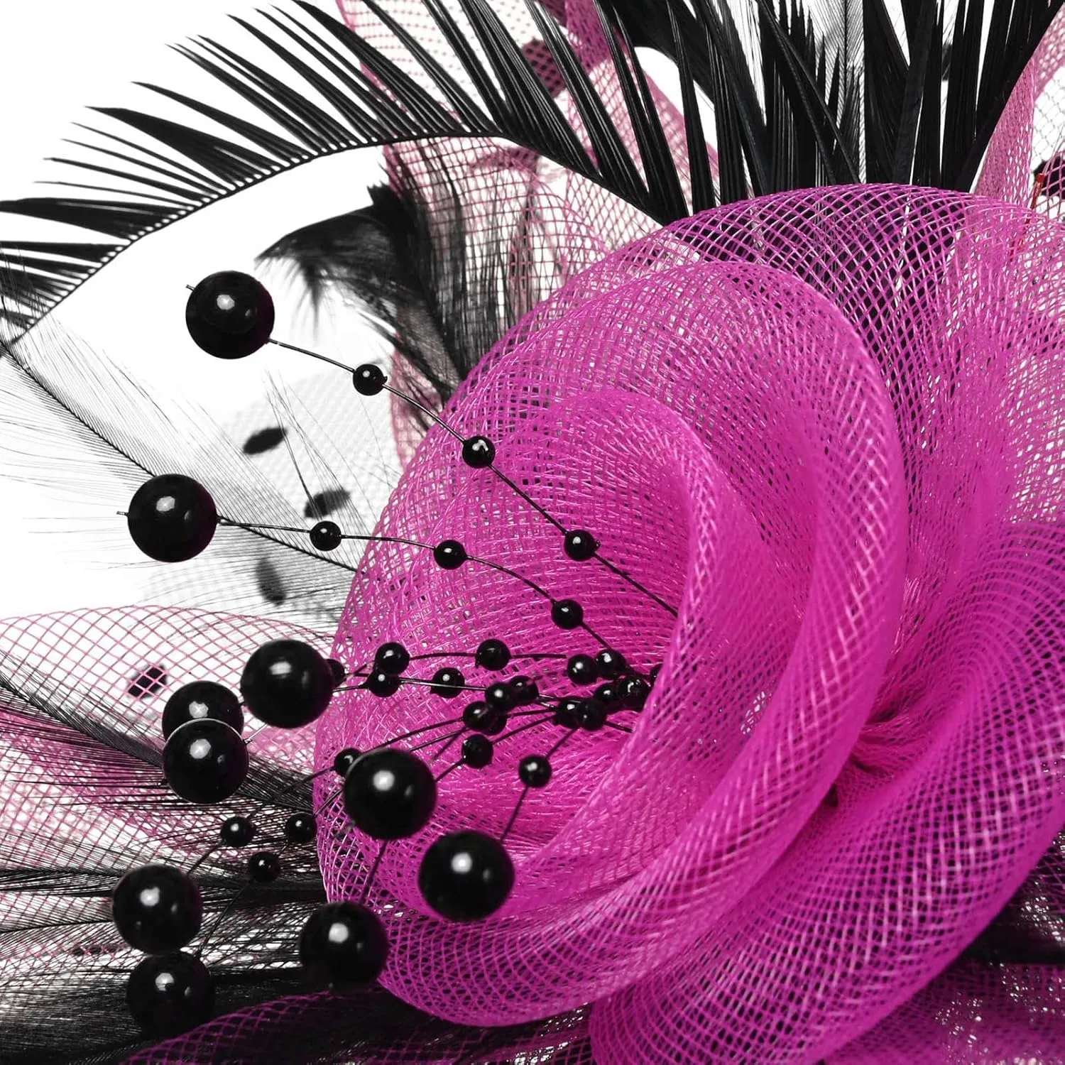 Fascinator Hats for Women Tea Parties Hats Fascinators Kentucky Hat Wedding Carnival Feathers Headband
