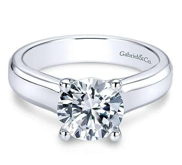 Gabriel "Enid" Round Diamond Engagement Ring 9428w4