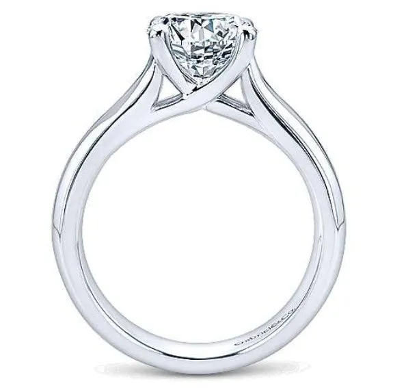 Gabriel "Enid" Round Diamond Engagement Ring 9428w4