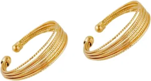 Gold Plated Cuff Bangle for Women Elegant Zircon Bracelet Unique Attractive Design present for Special
