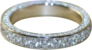 Gold Rings for Women Anniversary Ring for Women,Engagement Wedding Bands for Her 925 Sterling Silver Rings Cubic Zirconia Eternity Promise Rings Stackable Knuckle Ring Set