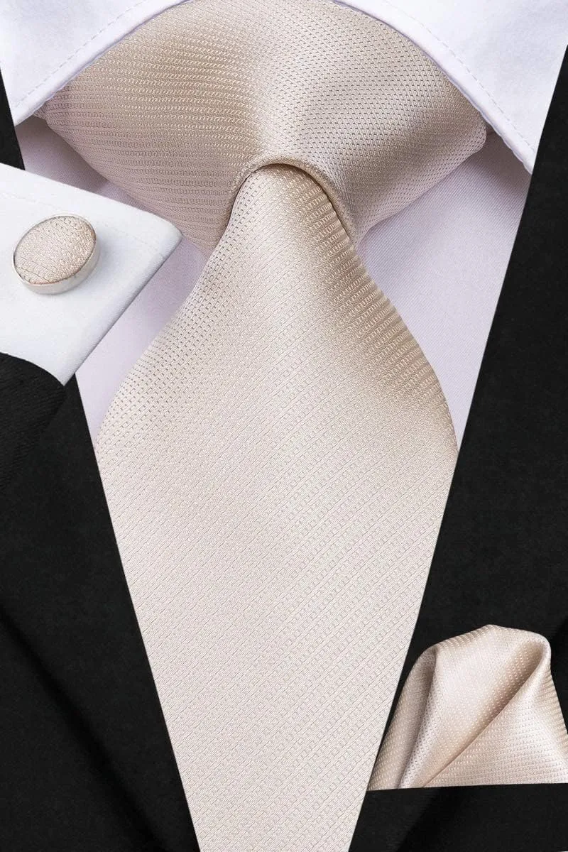 Hi-Tie Men Ties Bowtie Set Woven Silk Necktie Bow Tie and Pocket Square Cufflinks Set with Tie Clip or Flower Lapel Pin