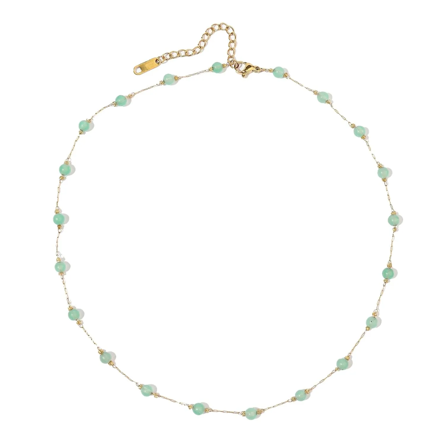 Jade Necklace for Women Green Aventurine Necklace Natural Jade Pendant Jade Choker Necklace Gemstone Necklace Green Crystal Necklace Jade Jewelry for Women
