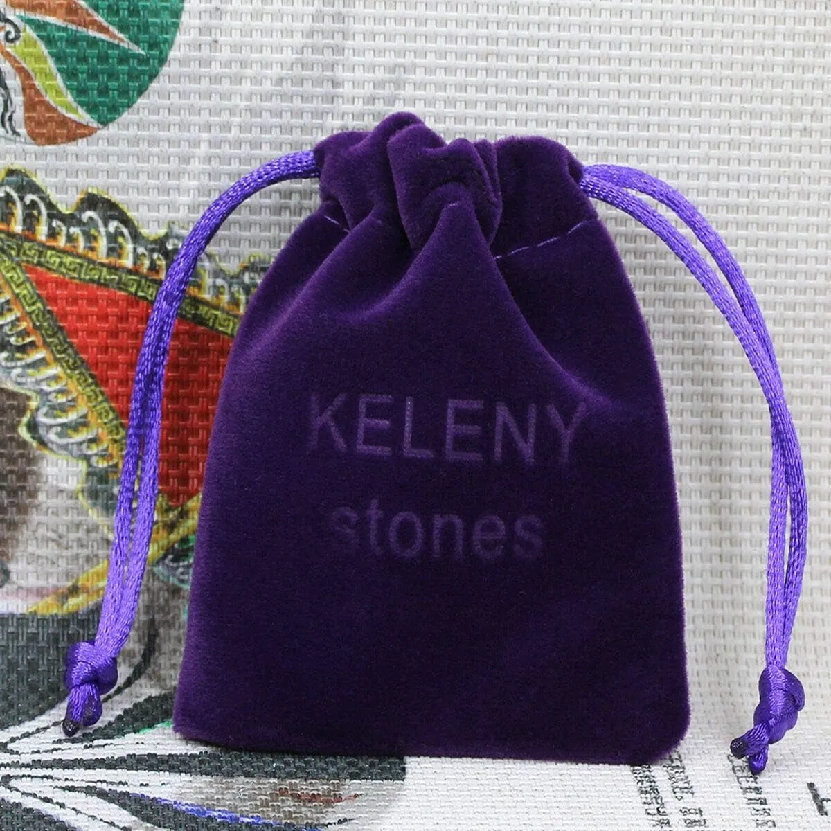 Keleny Gemstones Semi Precious 15mm Square Grain Faceted Beaded Stretch Bangle 7.5 Inch Unisex