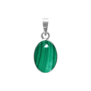 Malachite Stone 925 Sterling Silver Pendant For Women Girls Gift, Natural Gemstone Pendant Necklace, Handmade jewellery Pendant, Solitaire Pendant Christmas Gift