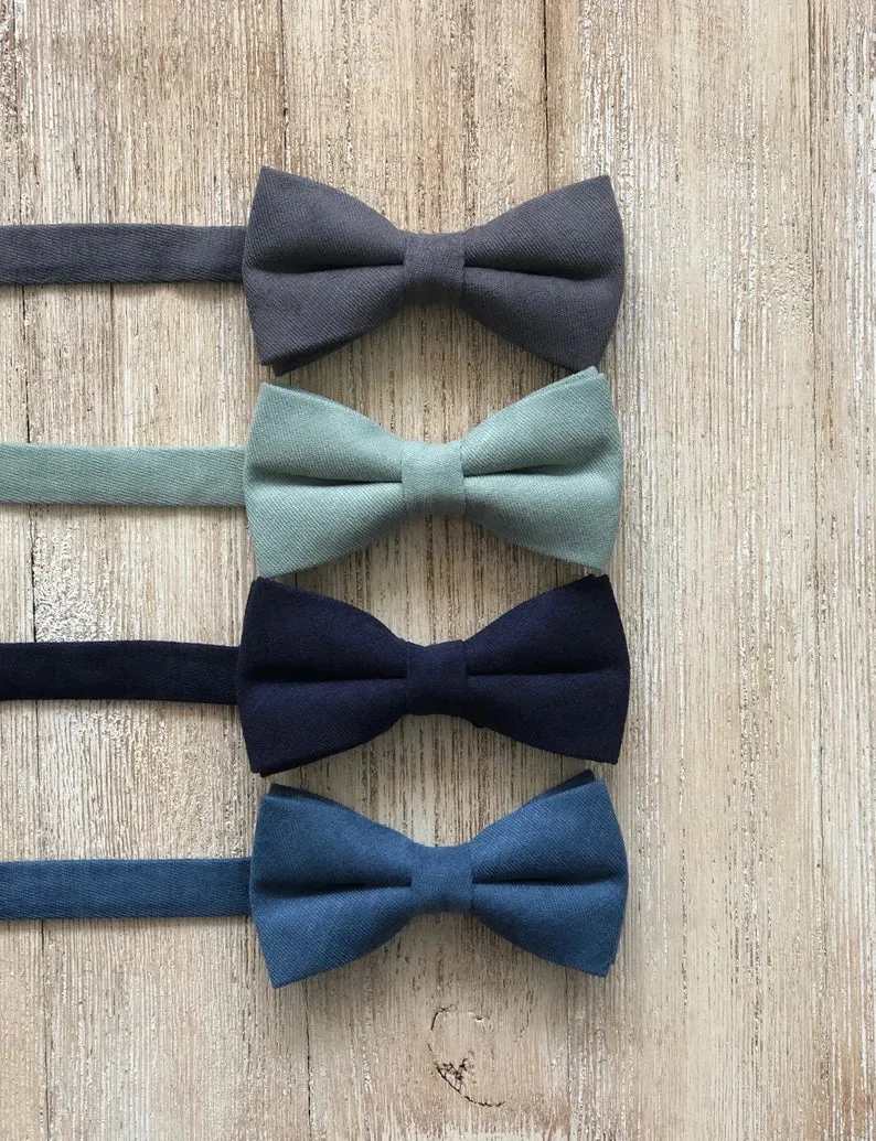 Steel Grey Pre-Tied Bow Tie