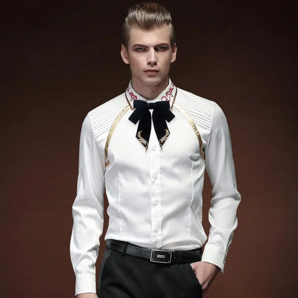 Versailles series Baroque Retro Velvet Ribbon Bow Tie Brooch Necktie for Women Men Pre-Tied Big Bowknot Brooch Pin