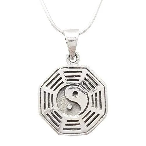 Yin Yang Silver Pendant Necklace For Women And Men